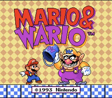 Mario to Wario (Japan) (En) screen shot title